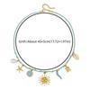 Movable Woven Rope Collarbone Chain Ocean Style Mini Metal Sun Necklace  Kids