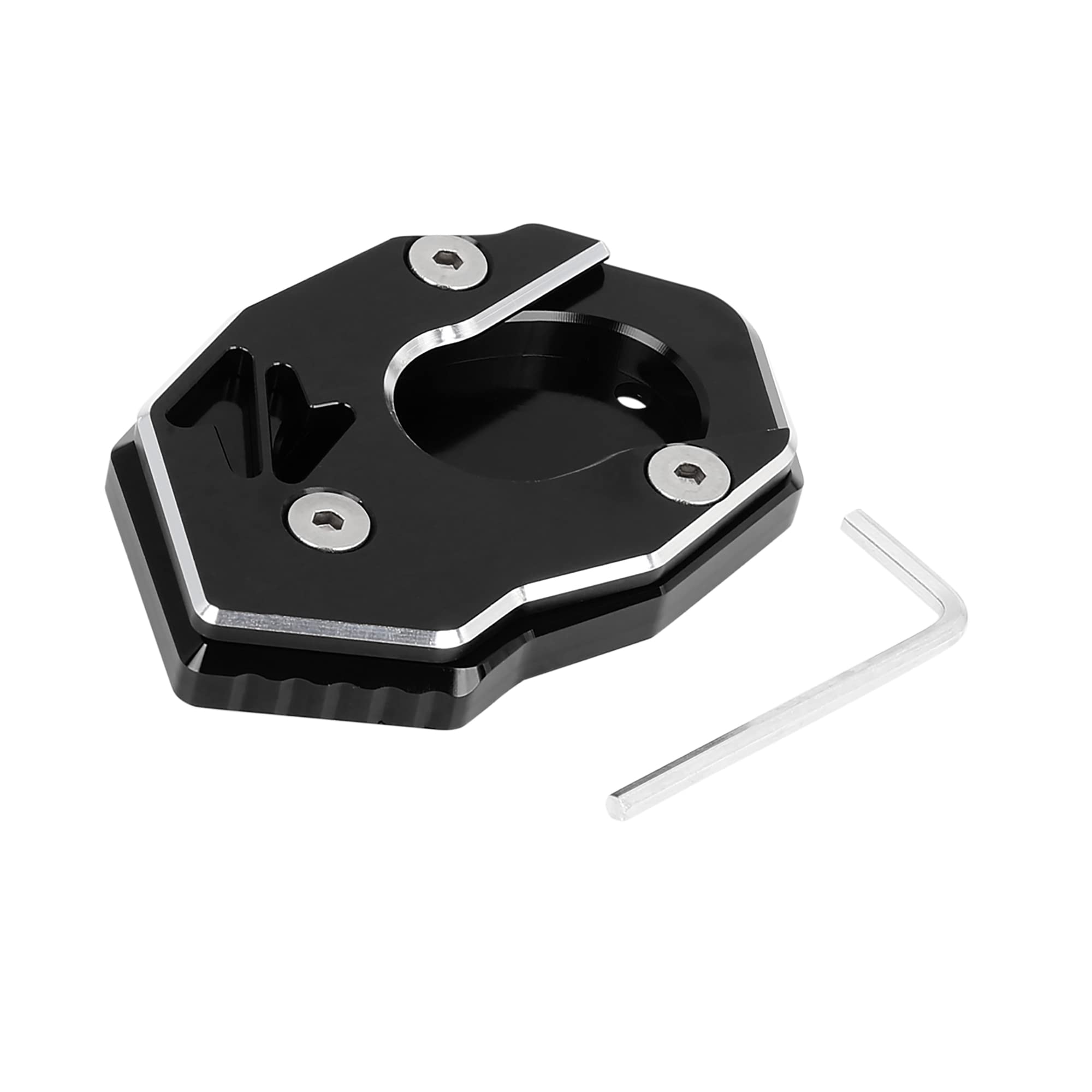 

ACROPIX Motorcycle Kickstand Side Stand Extension Pad CNC Aluminum Alloy Compatible with Kawasaki Z900RS Black 1pcs чёрный