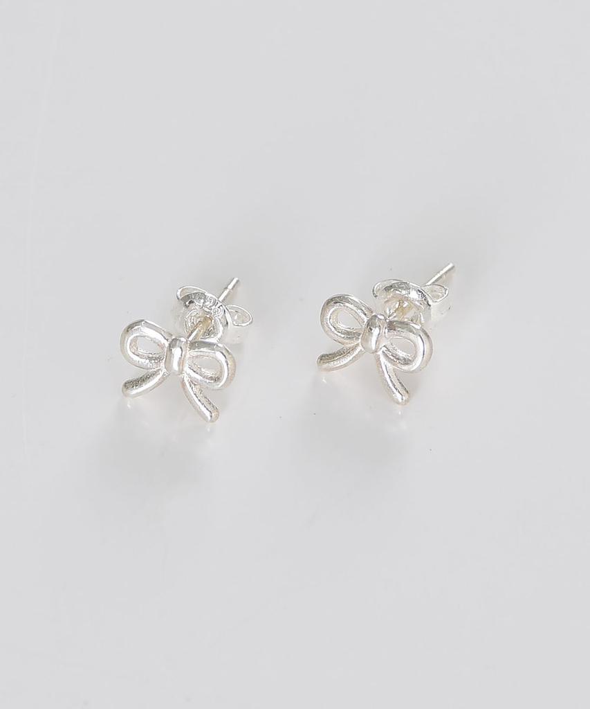 Lovetrix Silver 925 Mini Ribbon Earring