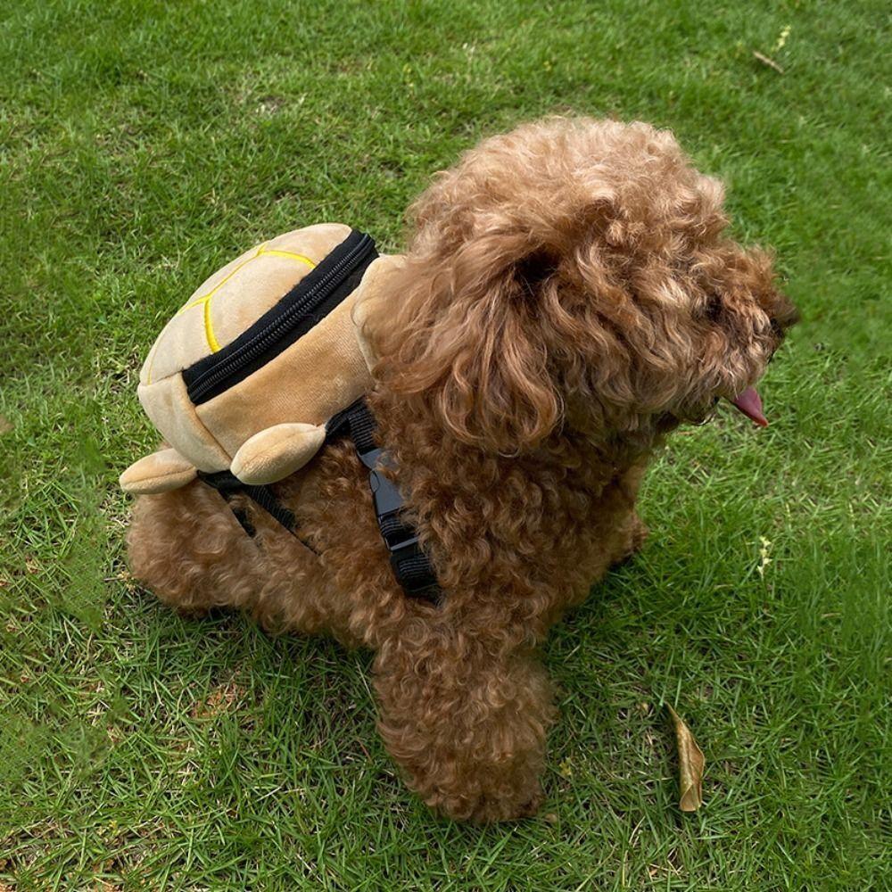 Haustier Selbsttrage-Rucksack mit großem Fassungsvermögen Weiche Hunde-Outdoor-Snacktasche Schildkrötenform Haustiertasche Outdoor