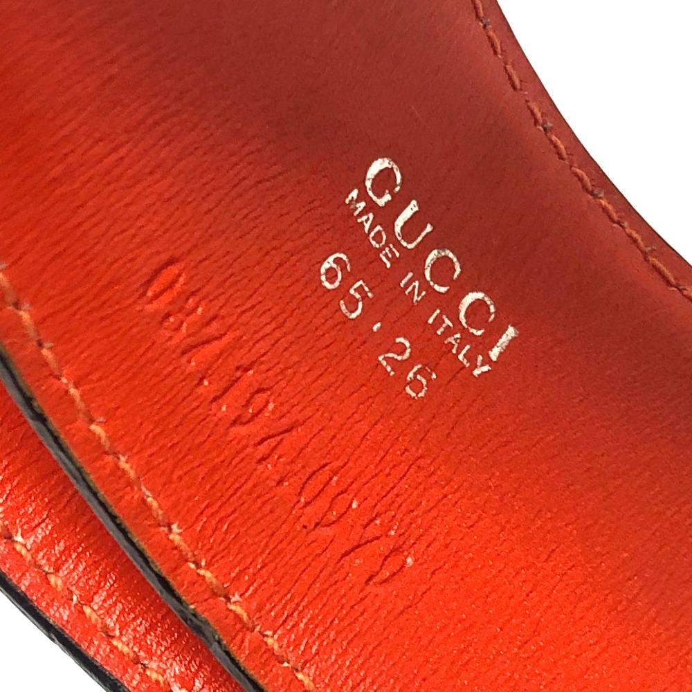 GUCCI 032 194 0979 GG logo Waist belts belt Leather Orange/SilverHardware