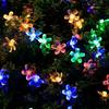 Outdoor Solar Lamp LED Cherry Blossom Fairy Light String Garden Christmas Holiday Decor Solar Garland Wedding Party Decoration