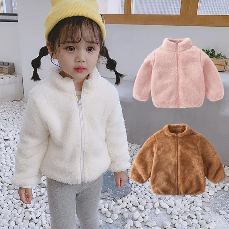 Girls Jackets Autumn Coat Winter Thermal Fleece Jacket for Children Kids Coats Warm Korean Outerwear