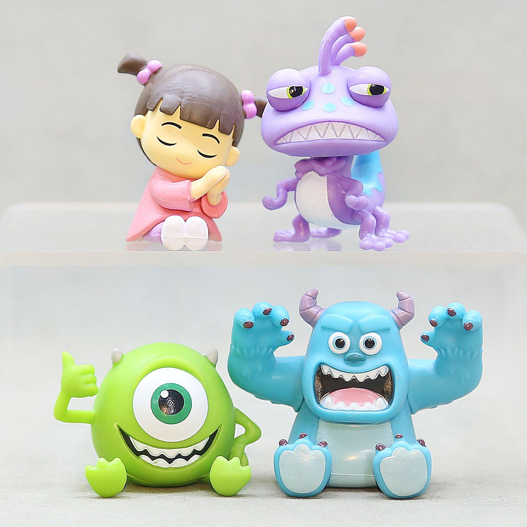 

4pcs University Monsters Inc Figures James Sullivan Anime Action Figure Michael Wozosky Randall Boggs Q Version Model Toy