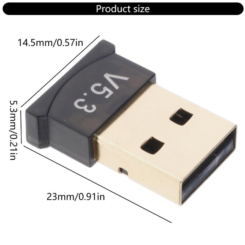 Mini Bluetooth-compatible 5.0 USB Adapter Wireless Audio Receiver Transmitter for PC Computer Laptop Earphone