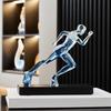 Male Runner Sculpture Abstract Resin Running Figurine Modern Home Decoration for Living Room TV Stand Desk Shelf Decor Motivational Gift for Runners