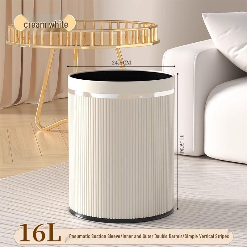 Modern Minimalist Large Capacity Lidless Trash Can for Home