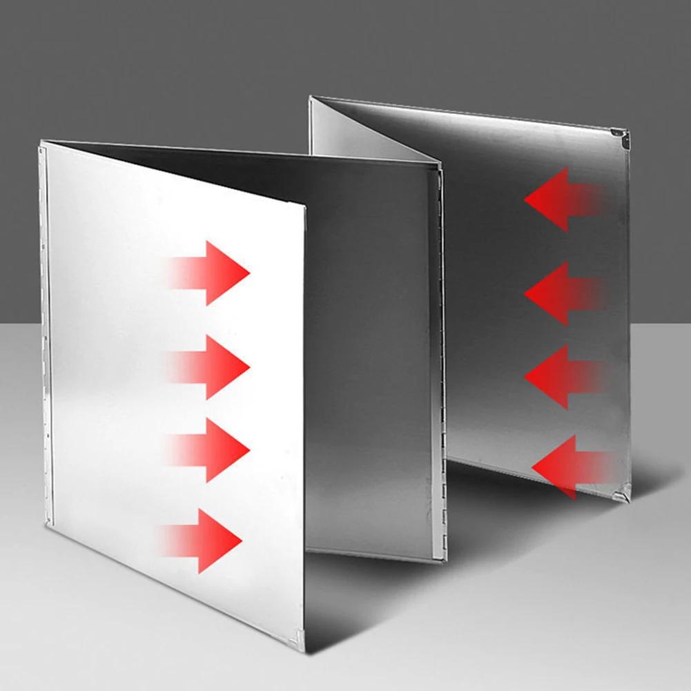 29x40cm Stainless Steel Gas Stove Baffle Foldable Frying Oil Splash Protection Screen Cover Kitchen Splashback Guard Board