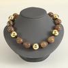 Punk Contrast Color Resin Acrylic Beaded Necklace Exaggerated Geometric Ball Hip Hop Trendy Fashion Jewelry For Men Women Party Gift