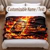 Cards Casino Theme Soft Blanket Personalized Custom Name Text Print Warm Blanket Home Sofa Bedroom Decor