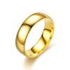 Titanium Steel Ring 6MM Curved Plain Face Ring Korean Version Simple and Versatile Hand Accessory