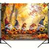 2D Thanksgiving Gnome Backdrop Harvest Forest Photography Background