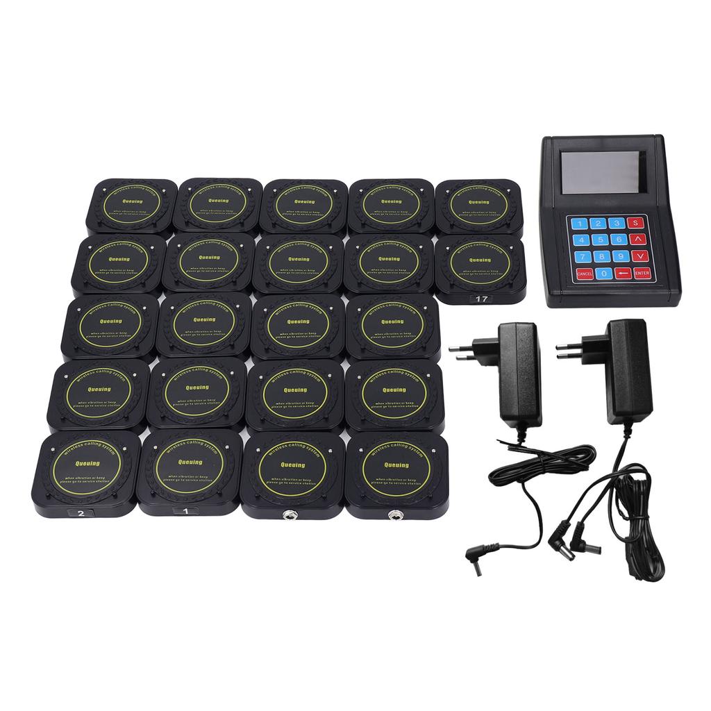 Restaurant Pager System 1 Transmitter 20 Receivers Wireless Calling System for Food Truck Bar