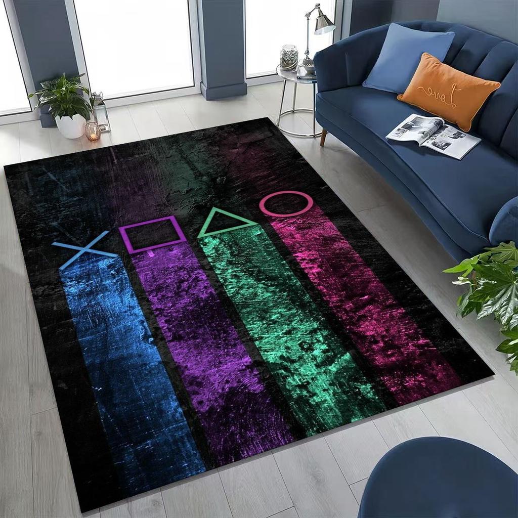 3D Retro Gamer Zone Spielteppich mit Controller-Motiv, ideal für Schlafzimmer, Wohnzimmer, Sofa, Wohnzimmer und als Fußmatte. Rutschfeste Bodenmatte für Kinder.