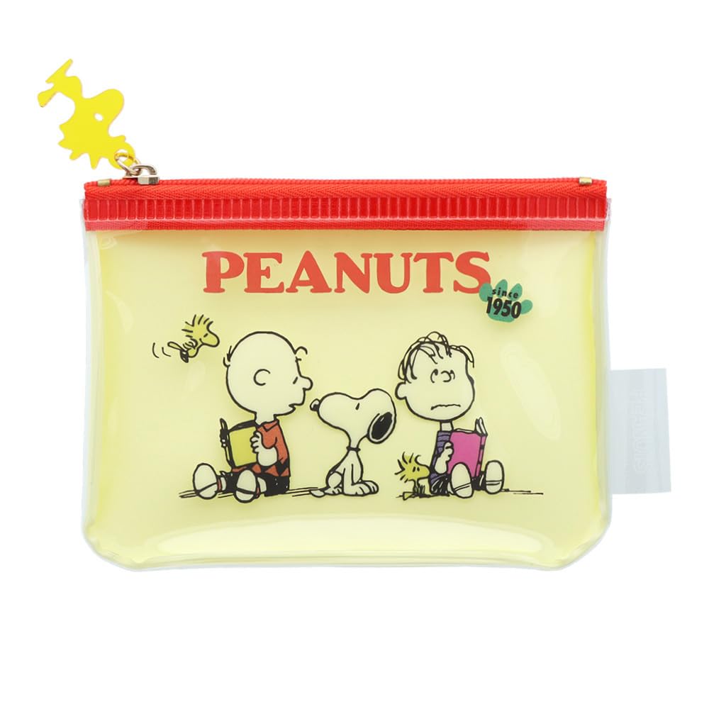 Sunstar Stationery Snoopy Pouch Clear Mini Peanuts Snoopy Friends Ivory S2331209 &