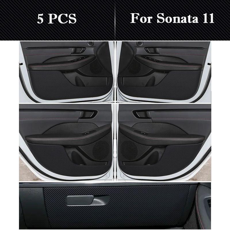 For Hyundai Sonata 8 9 10 11 Car Door Anti-kick Pad Interior Protection Sticker Modification Decorative Sticker Auto Accessories