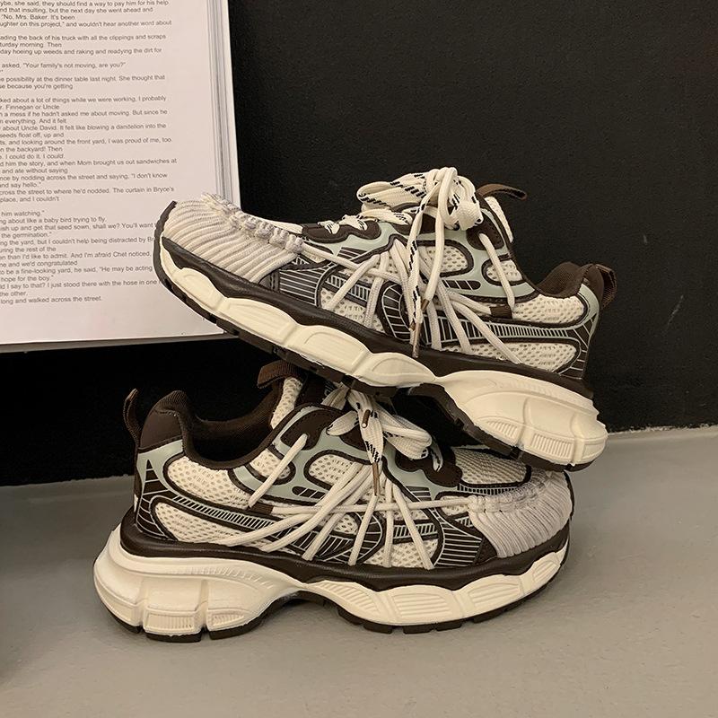 

Женские кроссовки «папины кроссовки» осенние новые модные трендовые крутые ретро дышащие нескользящие повседневные кроссовки 40 коричневый