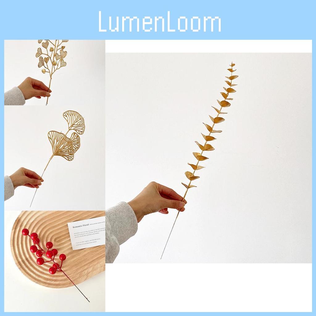 Diy Bucket Fortune Set With Artificial Lucky Fruit And Golden Leaves For Home Decor