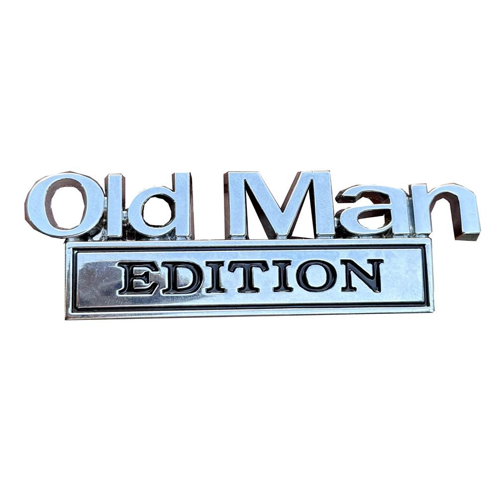 

3D Металлическая эмблема Автомобильная Хромированная наклейка OLD MAN EDITION Легкая установка Silver-Black