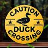 Vintage Aluminum Duck Crossing Sign Farmhouse Wall Decor for Cafe Kitchen Bar