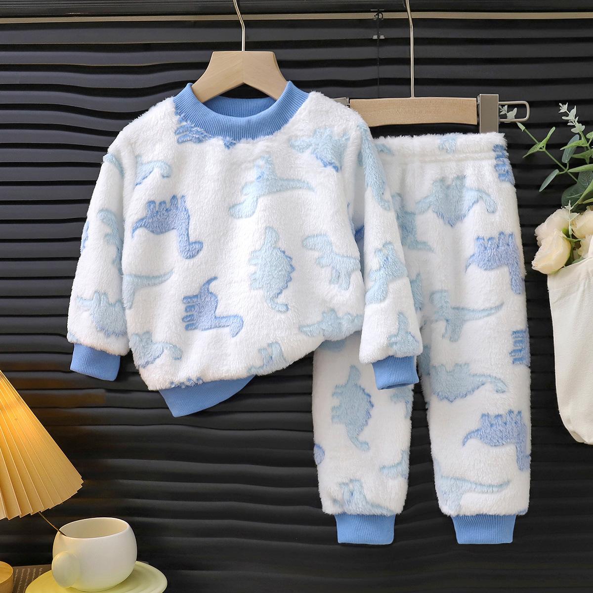 

Children s Flannel Homewear Sets - Boys Nightwear Set - Girls Nightwear Set (2-piece Set) 90cm