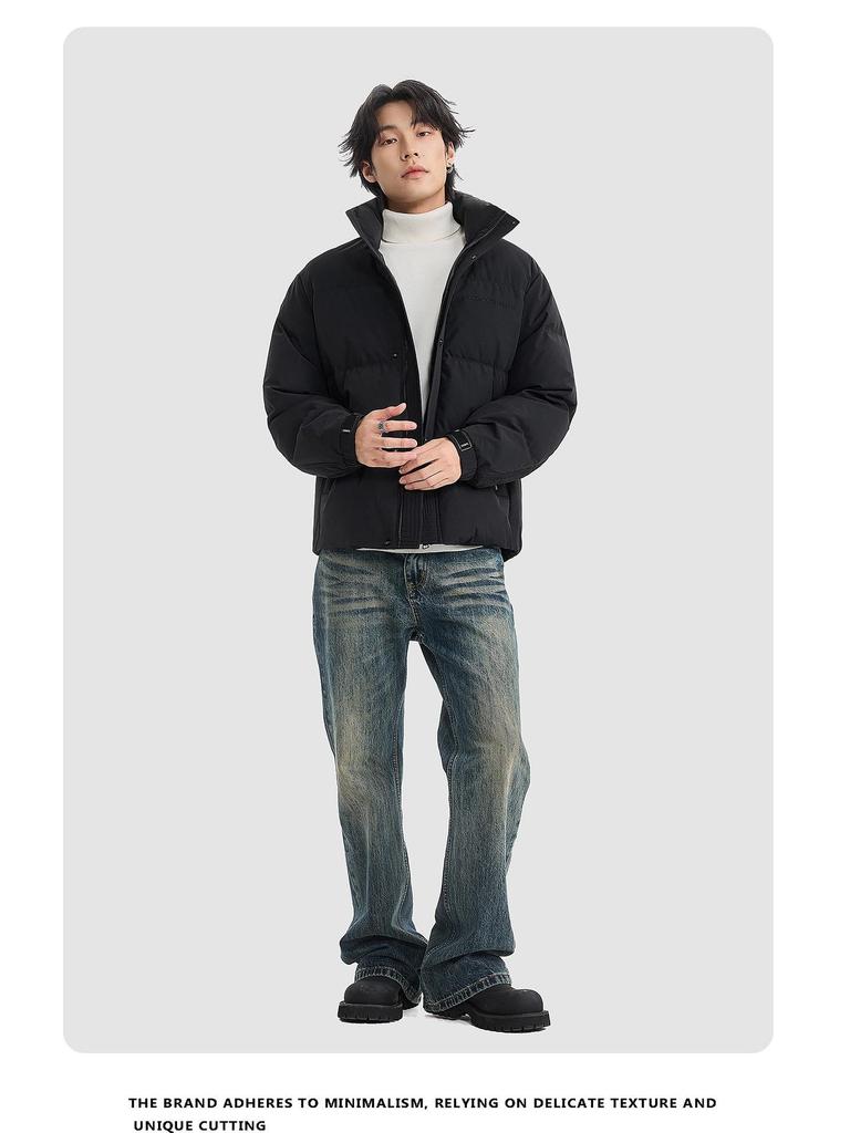 High-End Autumn/Winter American Trend Thick Duck Down Stand Collar Sports Jacket - Men's & Couples Casual Puffer