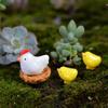 12 Pcs Mix Chicken Chick Egg Nest Figurine Miniatures Home Decoration Kawaii Accessories Garden Decor for Home Easter Decoration