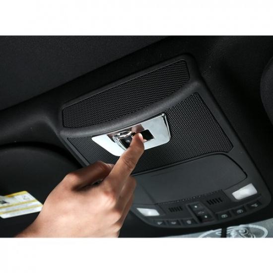 1X Rear Window Switch Button Decor Cover for Ford F150 15-20 Chrome Accessories