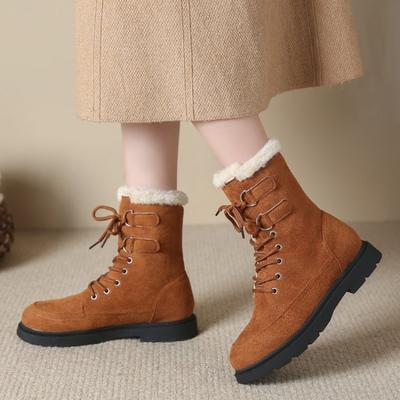 Winter New Thick-soled Velvet Thickened Snow Boots for Women, Large Size Warm Towel, Short Boots for Women