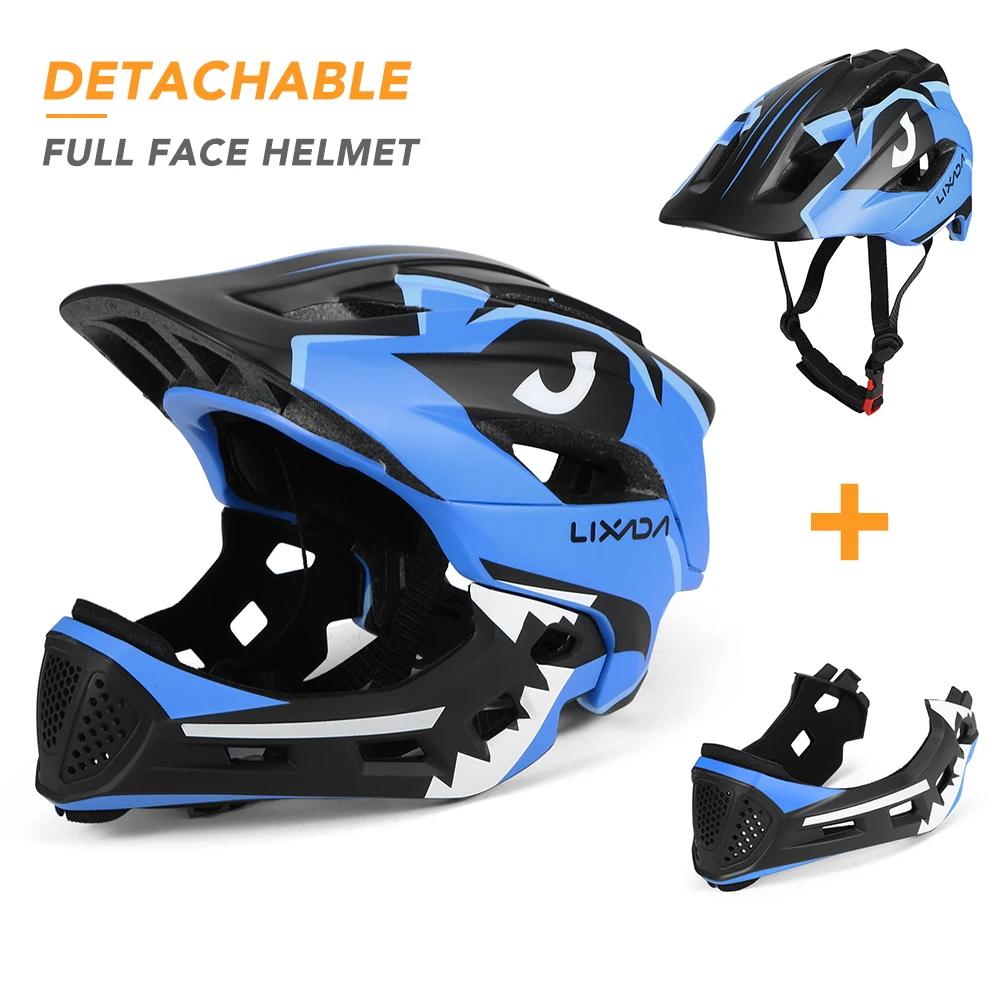 New Kids Detachable Full Face Helmet for BMX Bike Skateboarding Roller Skating Adjustable Impact-Resistant Sports Safety Gear