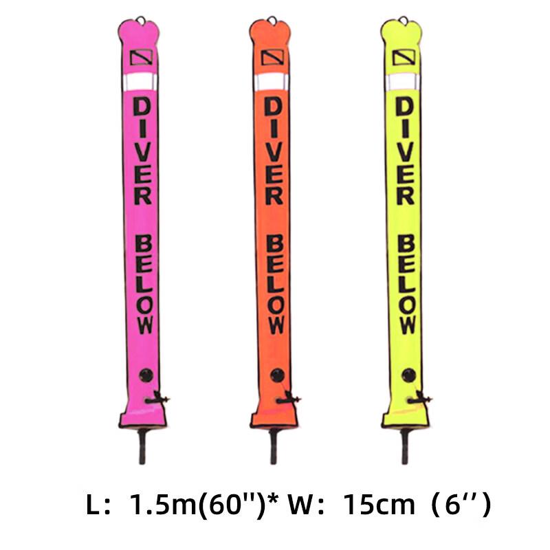 HOTDIVE Reflektierendes Nylon aufblasbares Tauch-SMB & Zubehör