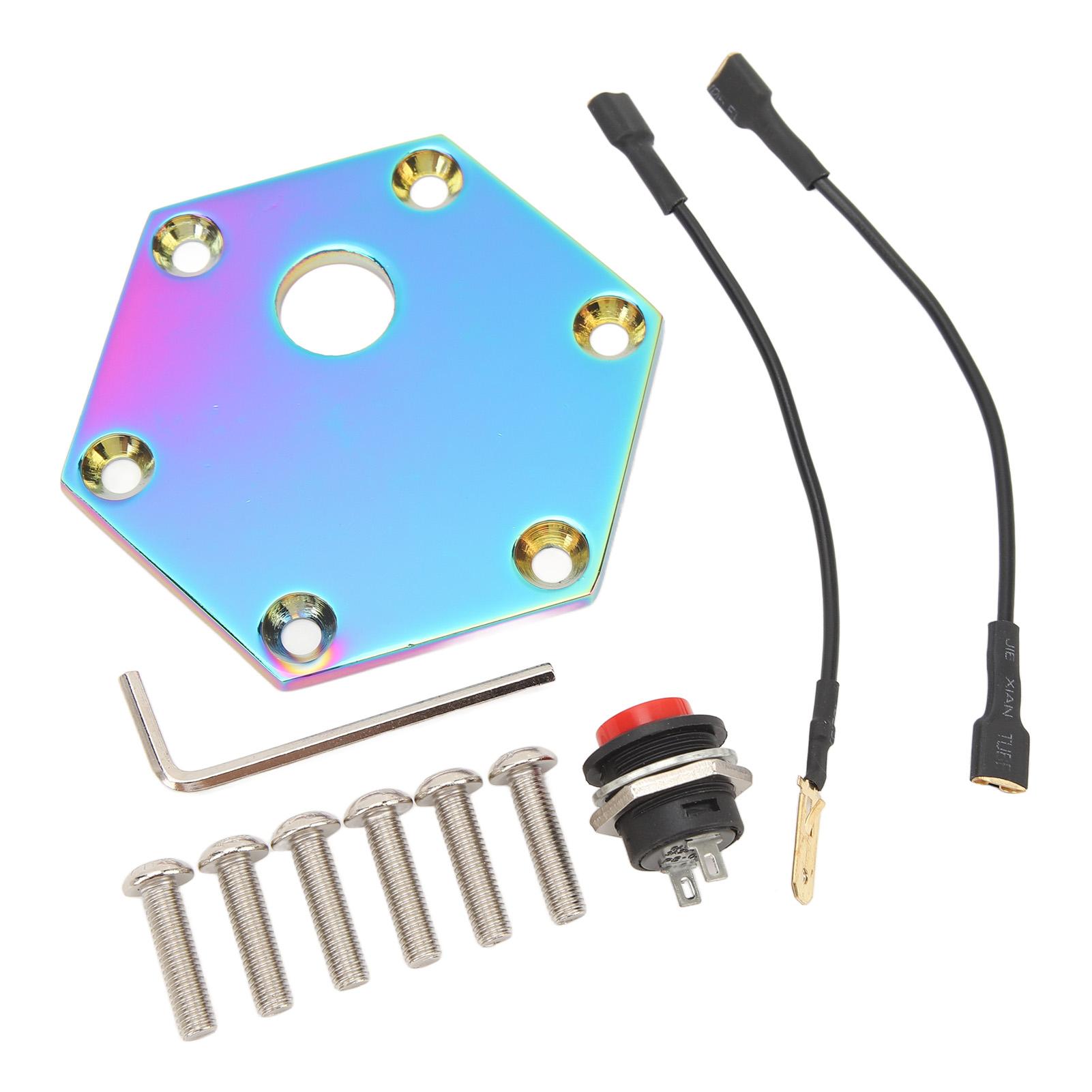 

70mm Steering Wheel Horn Button Cover Hexagonal Plate Cap for 6 Hole Racing Wheel Buttons