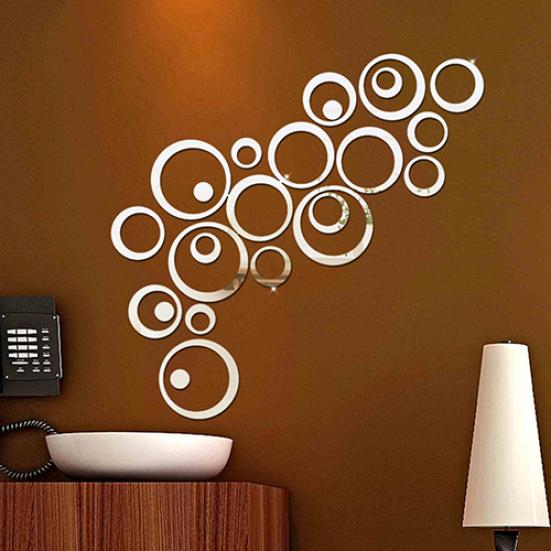 Home Accessories DIY Creative Decoration 3D Mirror Circle Wall Stickers