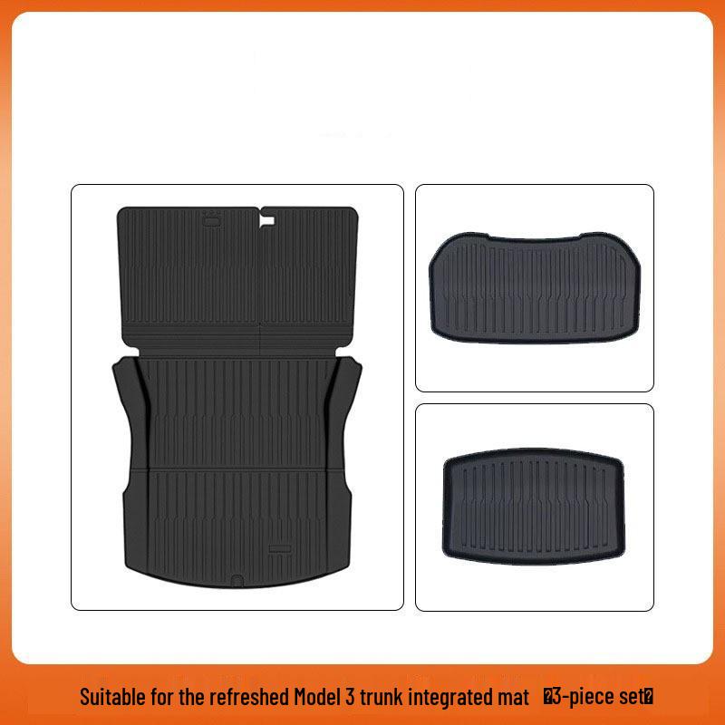 Tesla Model 3/Y Front & Rear Waterproof Trunk Mats - Original TPE Texture Accessories
