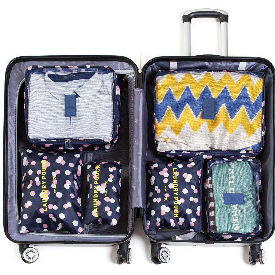 

Набор из 6 дорожных сумок для хранения серии «Цветочная» для багажа