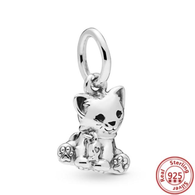 925 Silver Love Collection Beaded Pendant Charm Accessory Bracelet Women 'S Diy Jewelry