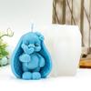 Easter Bunny Silicone Candle Mold DIY Flower Rabbit Shaped Easter Candle Gypsum Cake Mold Decorative Gifts Home Use