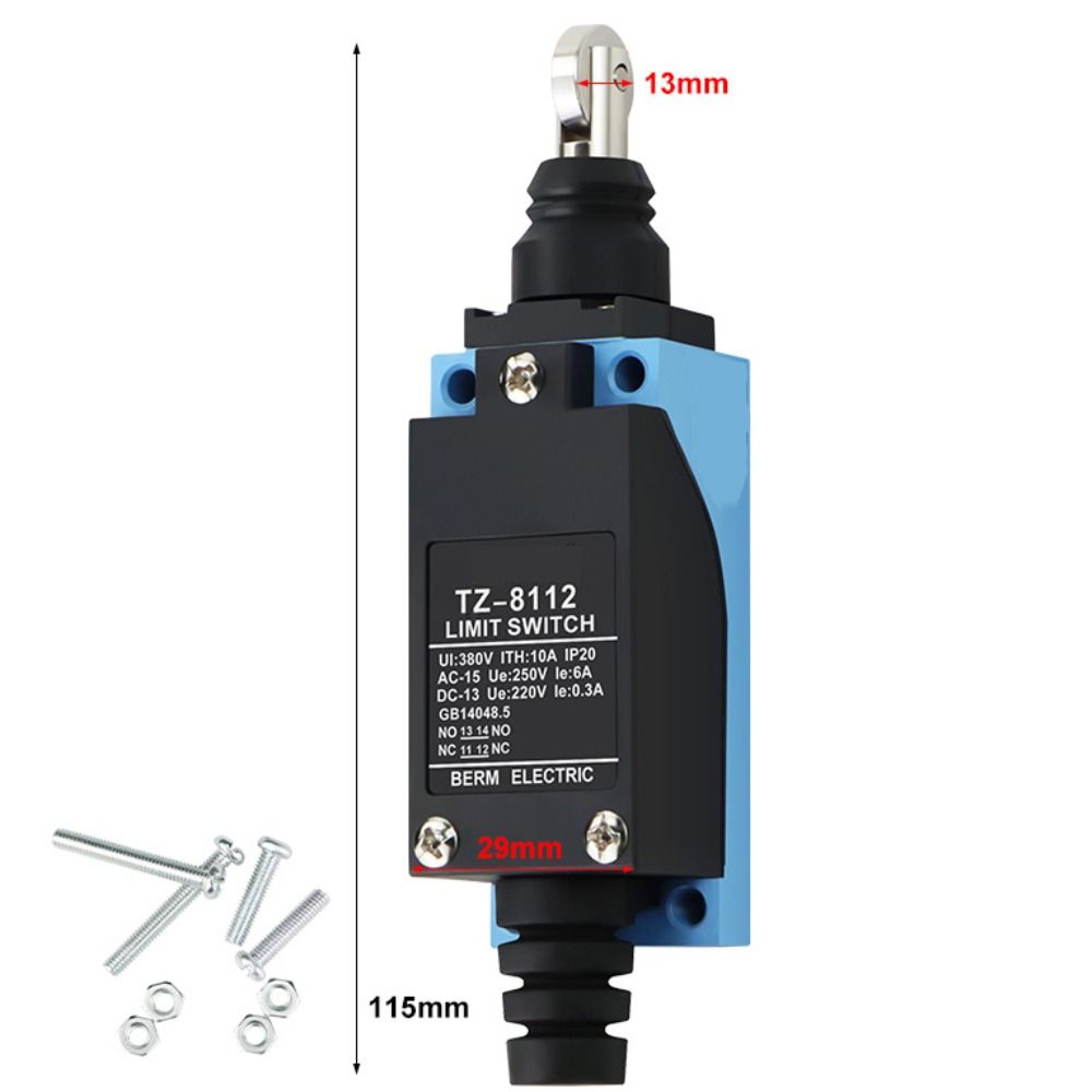 TZ-8112/TZ-8122 Limit Switch Waterproof Zinc Alloy Micro Switch with Screws 250V 6A Auto Reset ON-OFF CNC Equipment