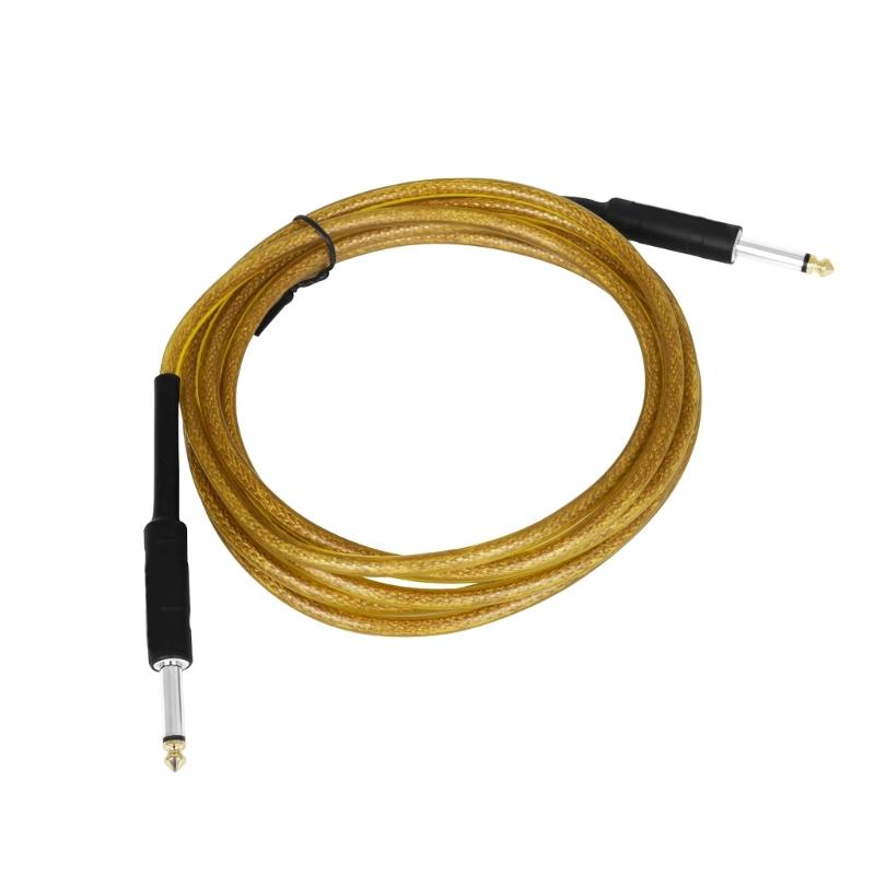 Guitar Lead/Instrument Cable Noiseless Plated 6.35mm Guitar Cable Guitar Keyboard Cord 1/4" Straight To Straight Angle