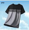 Men's Plus Size Ice Silk Color Block Round Neck T-Shirt - Cool Summer Sports Top