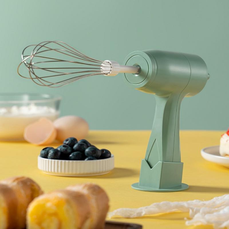 Noise-Free Electric Whisk Cordless Rechargeable Electric Hand Mixer For Baking Cooking Panel Speed For Whisking For Kitchen