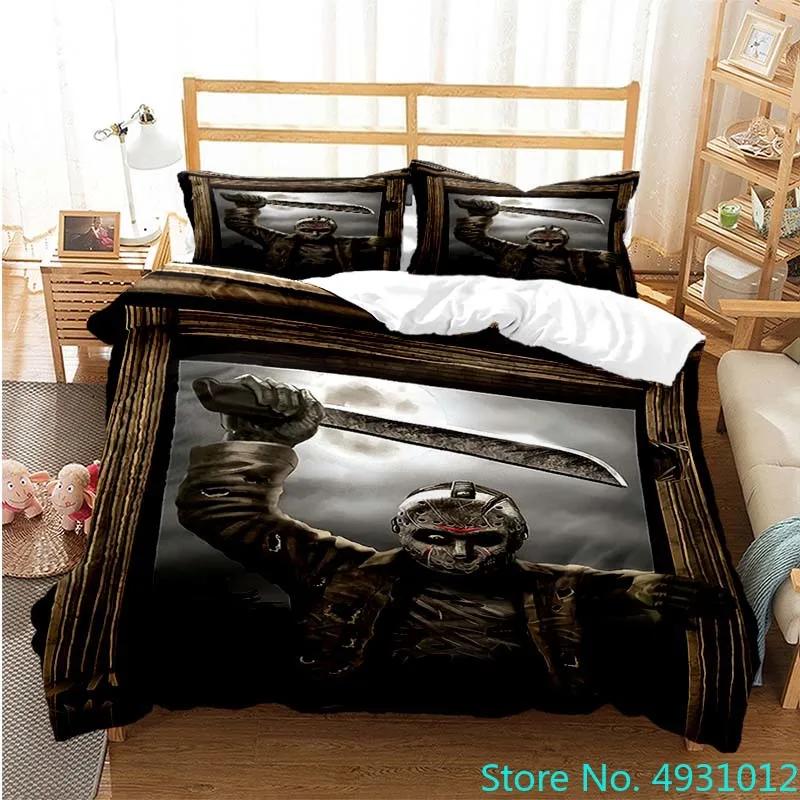 Halloween Michael Myers 3D Printed Bedding Set Duvet Cover Pillowcases Comforter Bedding Set Bedclothes Baby Kids Child Gift