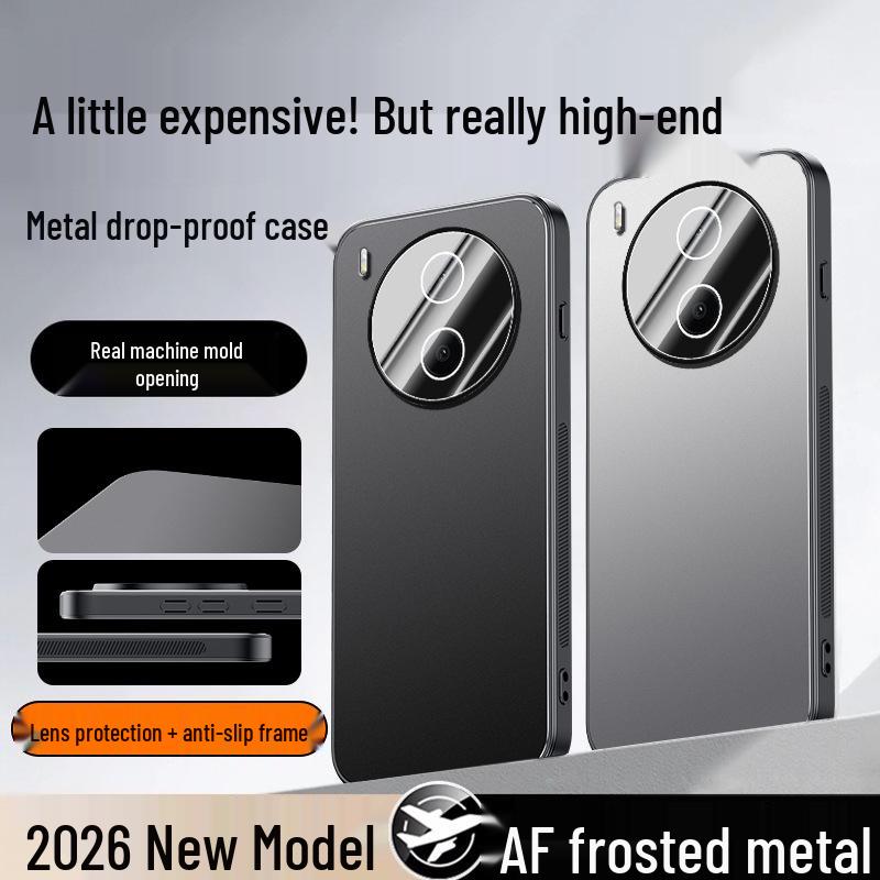 VIVO Y600 Pro Frosted Metal Phone Case with Heat Dissipation and Lens Protection for Men and Women