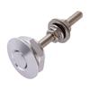 2pcs 30mm Universal Car Push Button Quick Release Hood Bonnet P Lock Clip Bumper Latch Silver