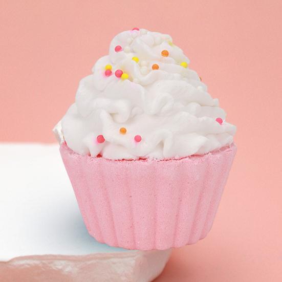 80G Cupcake Salt Bath Bombs Plants Extract Essential Oils Handmade Fizzies Ball Dry Skin Moisturizing Aromatherapy Shower Ball Women Spa