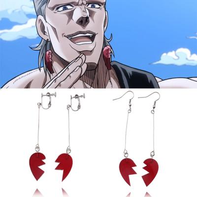 Personality Dangle Earrings Popular Lightweight Anime Cosplay Props Peripherals JJBA Fashion Clip