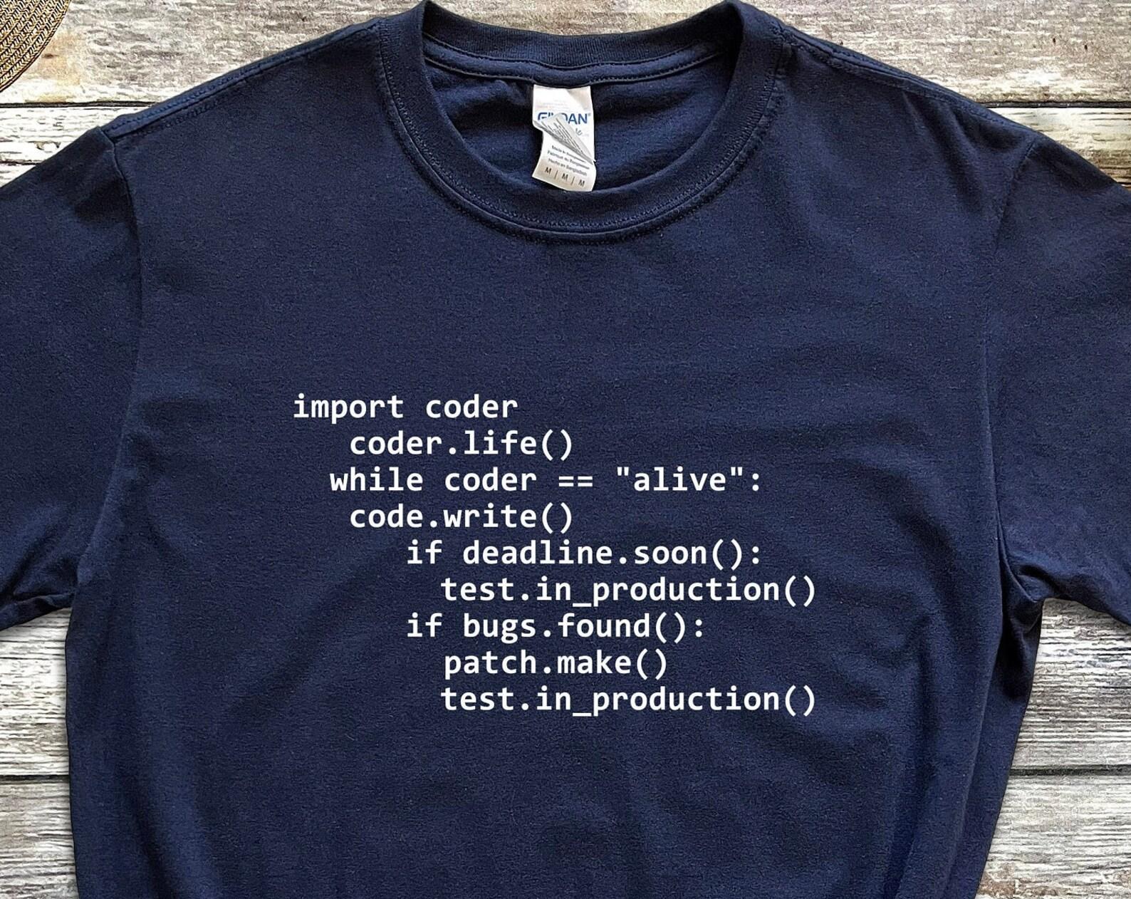 Python Code Shirt, Software Engineer Gift, Python Programming Shirt, Python T-Shirt, Software Developer Shirt, Programmer Shirt, Coder Gift S