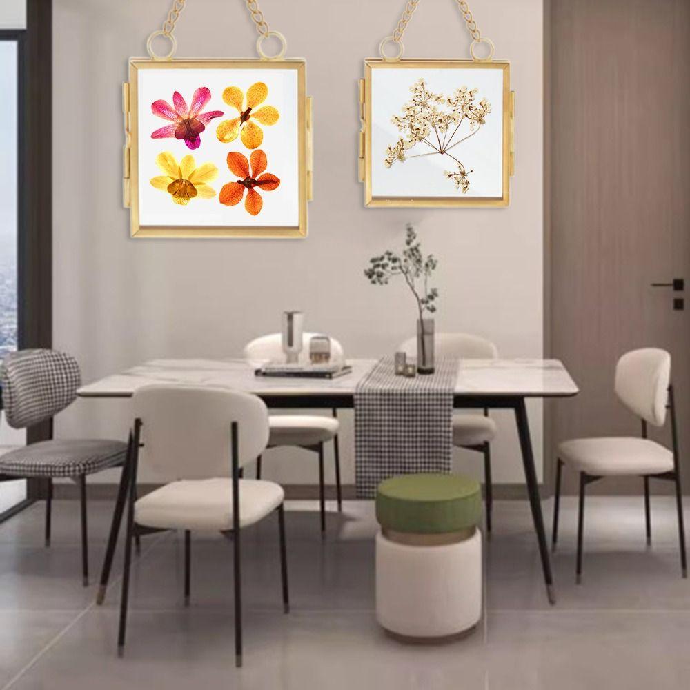 

Transparent High Translucent Glass Photo Frame Creative Hanging Display Shelf Home