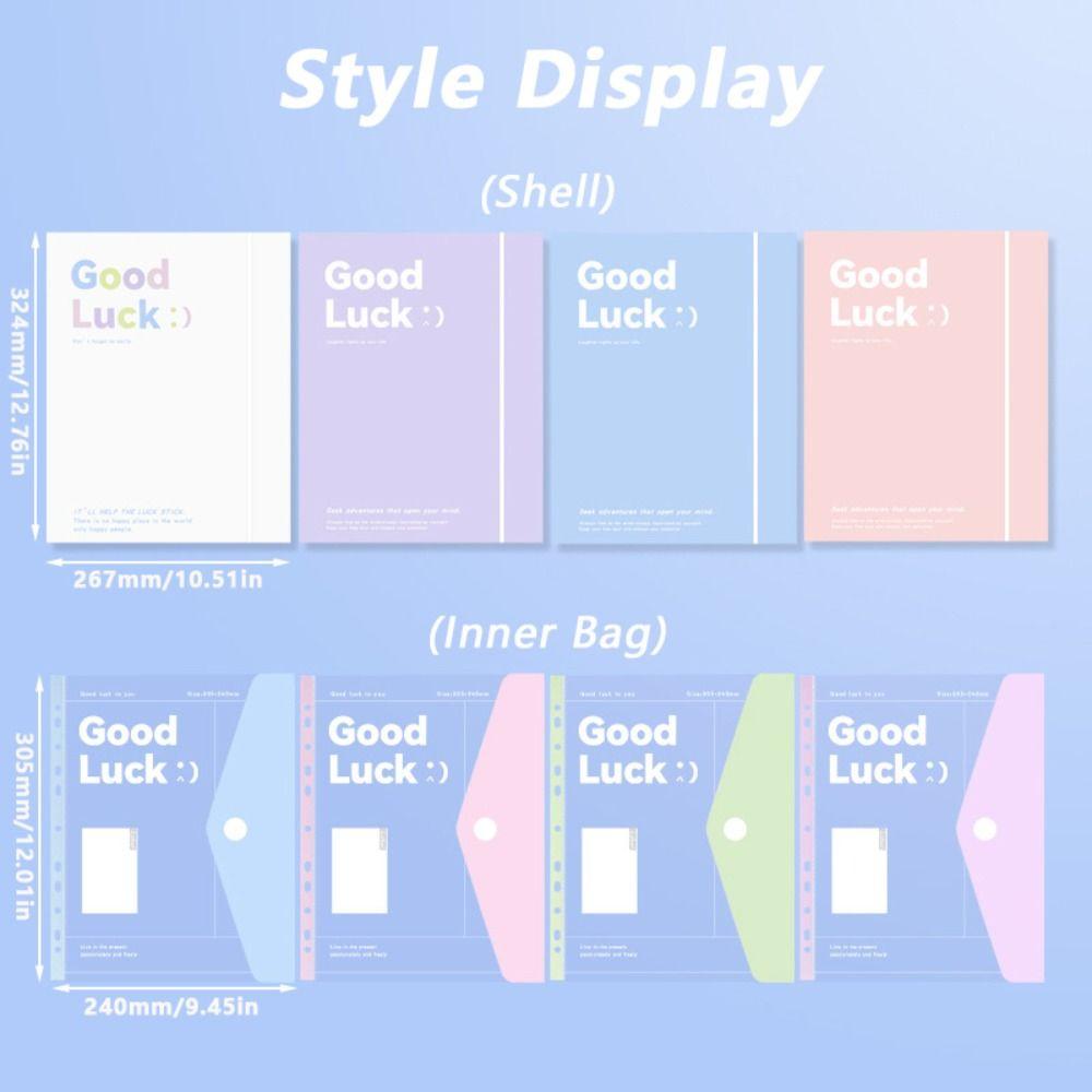 Loose Leaf Data Book Transparent Office Storage Booklet Simple File Bag  Gift