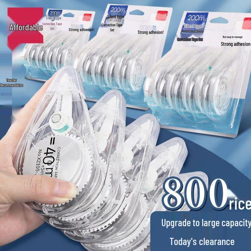 High-Capacity Silent Correction Tape for Students
